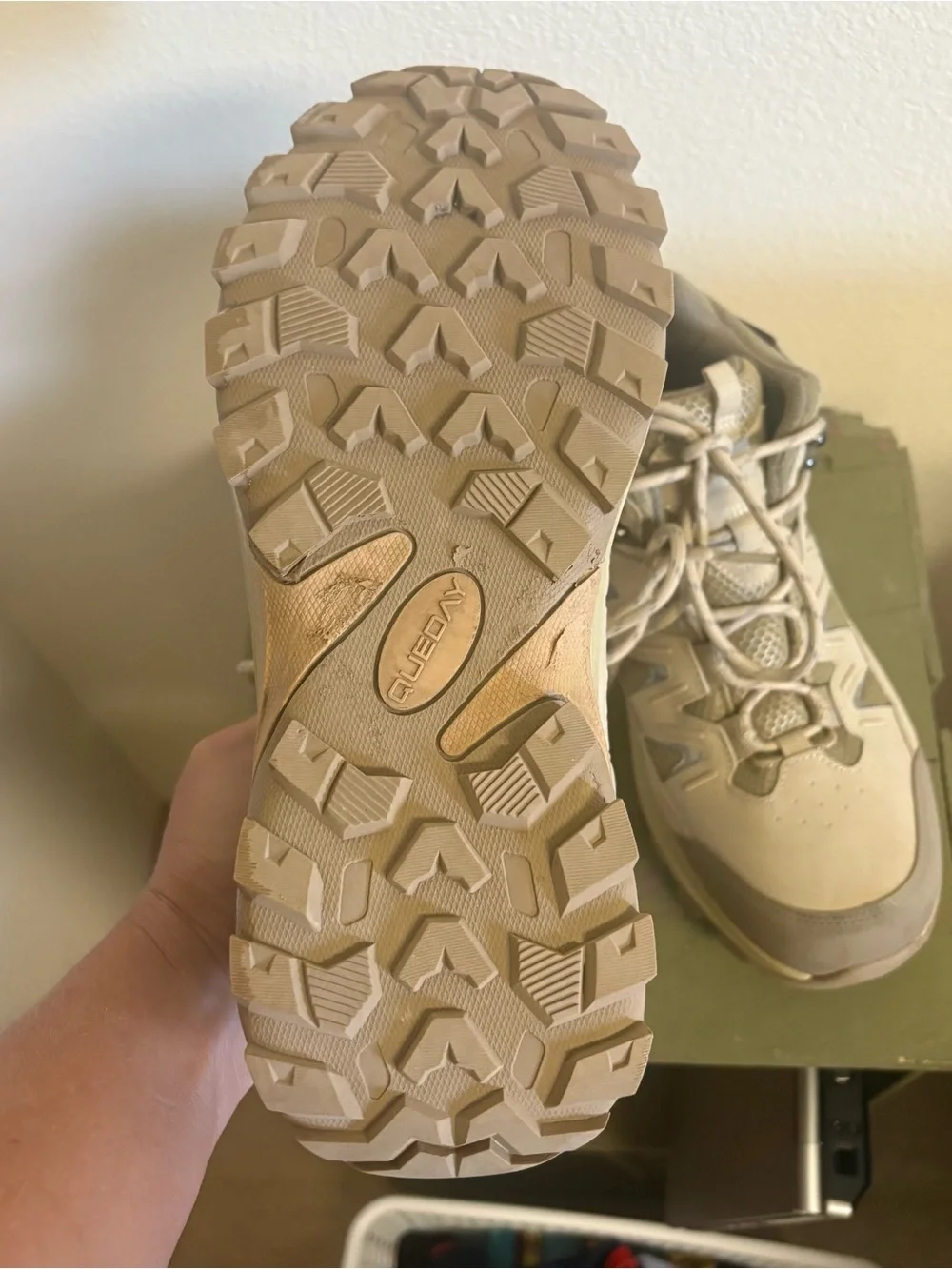 Womens Waterproof Hiking Boots- Beige/Taupe
